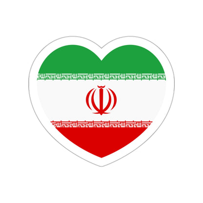 Heart Flag of Iran - STICKER Vinyl Die-Cut Decal-White-The Sticker Space