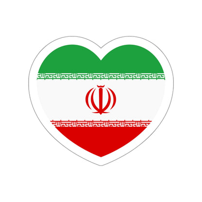 Heart Flag of Iran - STICKER Vinyl Die-Cut Decal-White-The Sticker Space