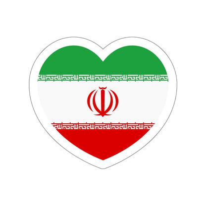 Heart Flag of Iran - STICKER Vinyl Die-Cut Decal-White-The Sticker Space