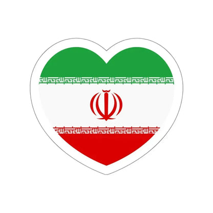 Heart Flag of Iran - STICKER Vinyl Die-Cut Decal White Die-Cut 6 Inch - The Sticker Space