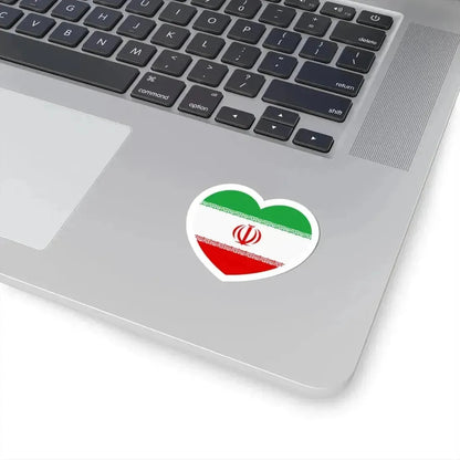 Heart Flag of Iran - STICKER Vinyl Kiss-Cut Decal - The Sticker Space