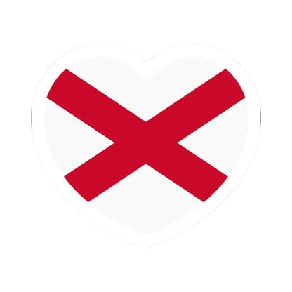 Heart Flag of Ireland Saint Patrick's Saltire - STICKER Vinyl Kiss-Cut Decal 2 Inch White - The Sticker Space