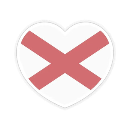 Heart Flag of Ireland Saint Patrick's Saltire - STICKER Vinyl Kiss-Cut Decal 3 Inch Transparent - The Sticker Space