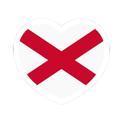 Heart Flag of Ireland Saint Patrick's Saltire - STICKER Vinyl Kiss-Cut Decal 3 Inch White - The Sticker Space