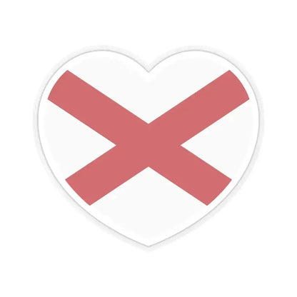Heart Flag of Ireland Saint Patrick's Saltire - STICKER Vinyl Kiss-Cut Decal 4 Inch Transparent - The Sticker Space