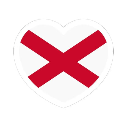 Heart Flag of Ireland Saint Patrick's Saltire - STICKER Vinyl Kiss-Cut Decal 4 Inch White - The Sticker Space