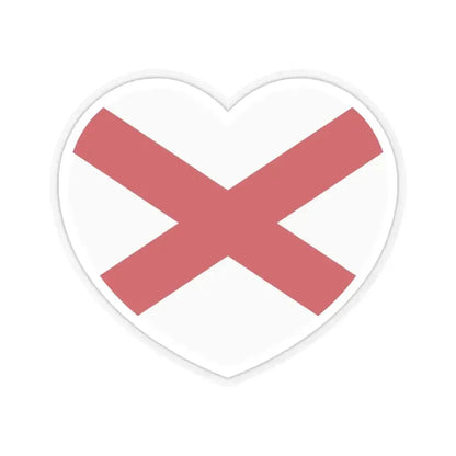 Heart Flag of Ireland Saint Patrick's Saltire - STICKER Vinyl Kiss-Cut Decal 6 Inch Transparent - The Sticker Space