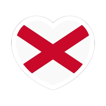 Heart Flag of Ireland Saint Patrick's Saltire - STICKER Vinyl Kiss-Cut Decal 6 Inch White - The Sticker Space