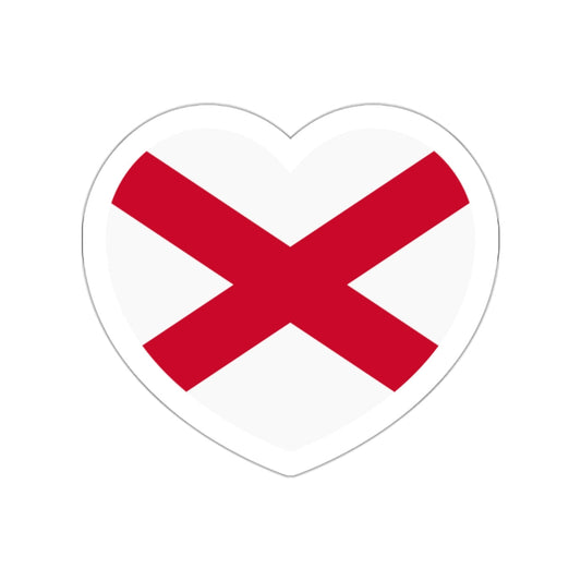 Heart Flag of Ireland Saint Patrick's Saltire - STICKER Vinyl Die-Cut Decal-White-The Sticker Space