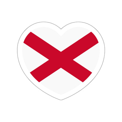 Heart Flag of Ireland Saint Patrick's Saltire - STICKER Vinyl Die-Cut Decal-White-The Sticker Space