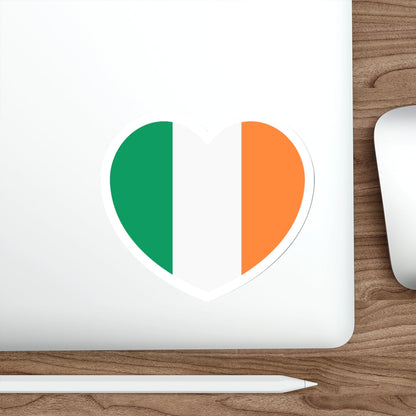 Heart Flag of Ireland - STICKER Vinyl Die-Cut Decal-The Sticker Space