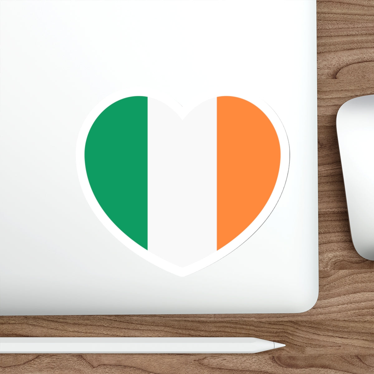 Heart Flag of Ireland - STICKER Vinyl Die-Cut Decal-The Sticker Space