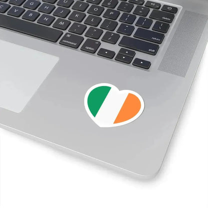 Heart Flag of Ireland - STICKER Vinyl Kiss-Cut Decal - The Sticker Space