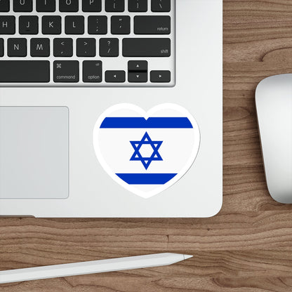 Heart Flag of Israel - STICKER Vinyl Die-Cut Decal-The Sticker Space