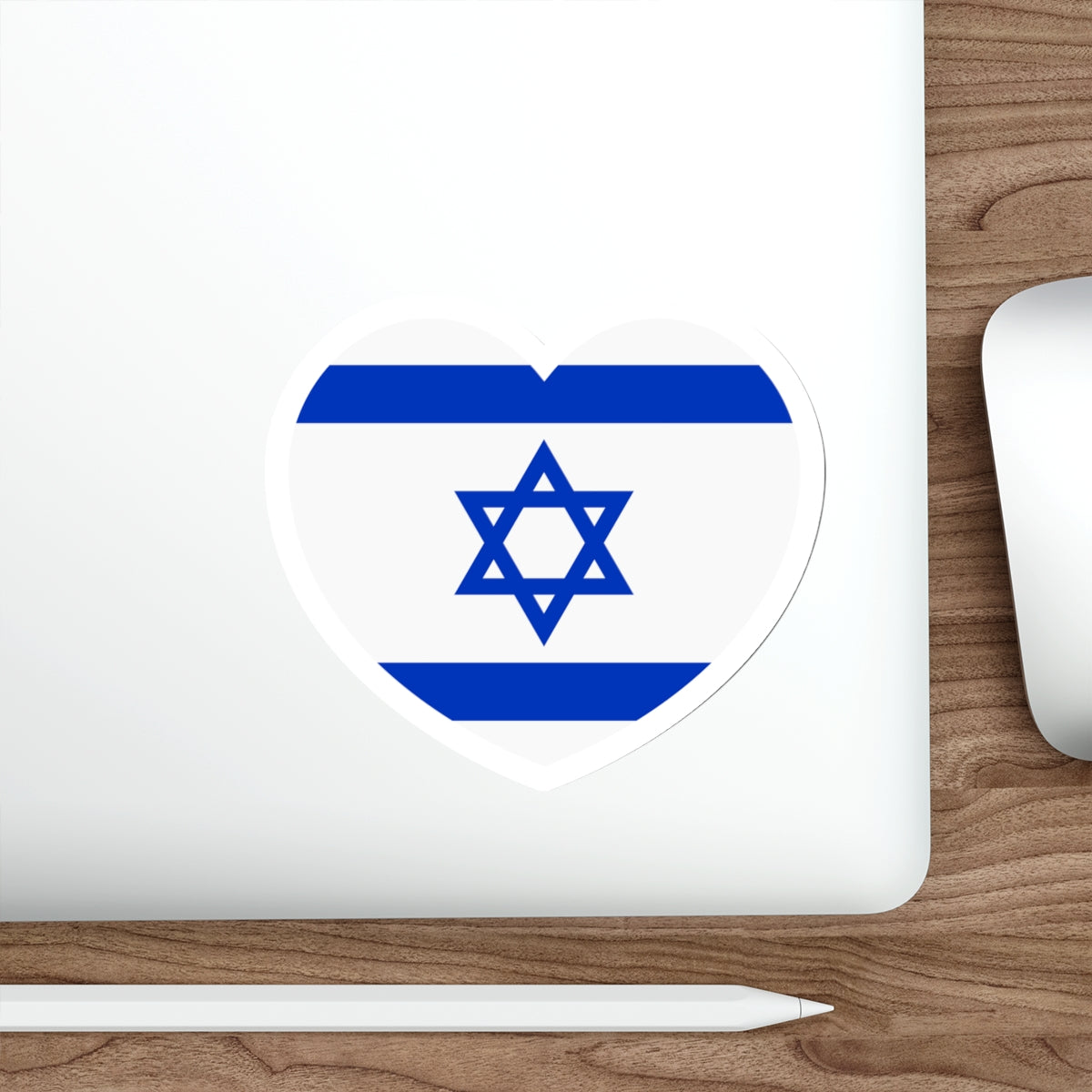 Heart Flag of Israel - STICKER Vinyl Die-Cut Decal-The Sticker Space