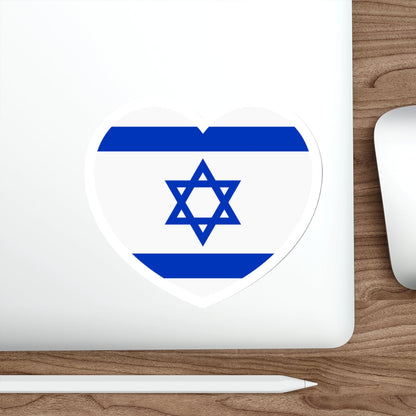 Heart Flag of Israel - STICKER Vinyl Die-Cut Decal-The Sticker Space