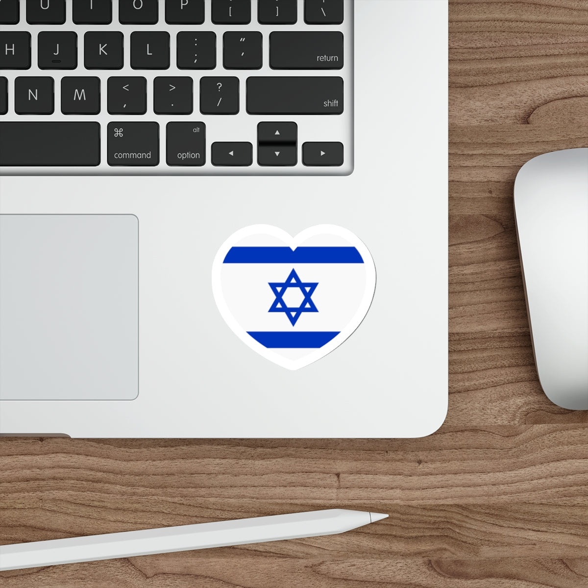 Heart Flag of Israel - STICKER Vinyl Die-Cut Decal-The Sticker Space