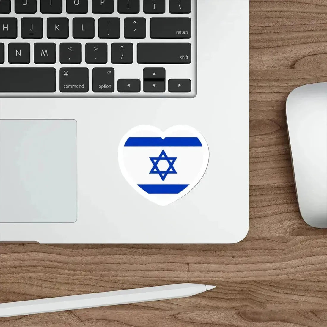 Heart Flag of Israel - STICKER Vinyl Die-Cut Decal - The Sticker Space