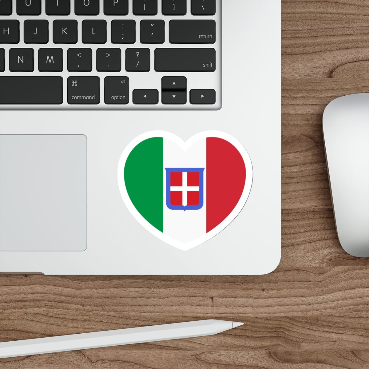 Heart Flag of Italy 1861-1946 - STICKER Vinyl Die-Cut Decal-The Sticker Space