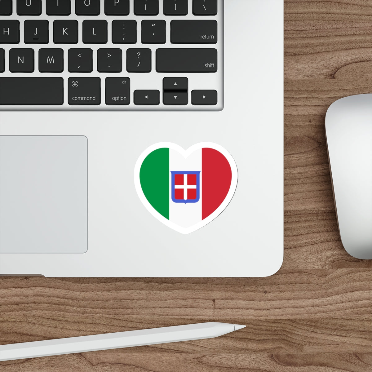 Heart Flag of Italy 1861-1946 - STICKER Vinyl Die-Cut Decal-The Sticker Space