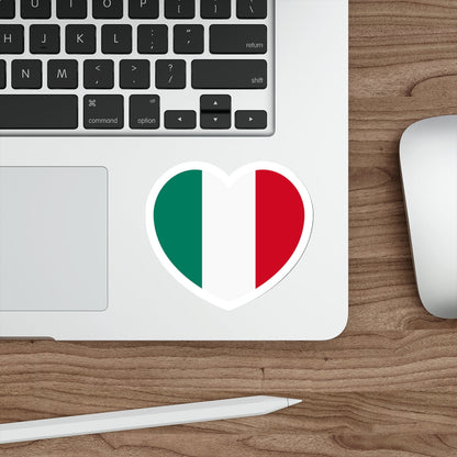 Heart Flag of Italy 1946-2003 - STICKER Vinyl Die-Cut Decal-The Sticker Space