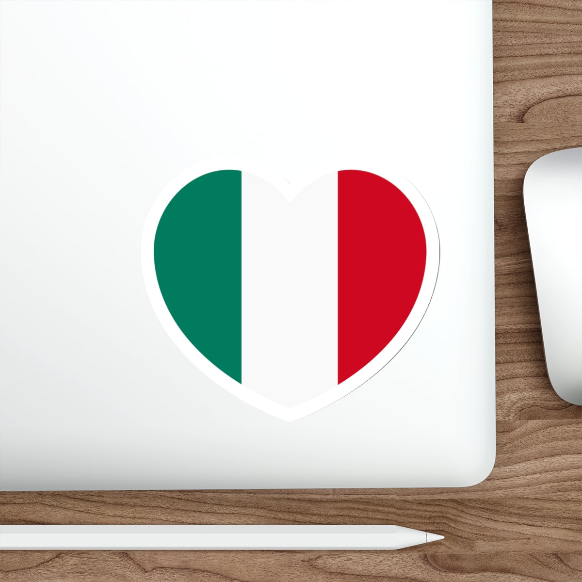 Heart Flag of Italy 1946-2003 - STICKER Vinyl Die-Cut Decal-The Sticker Space