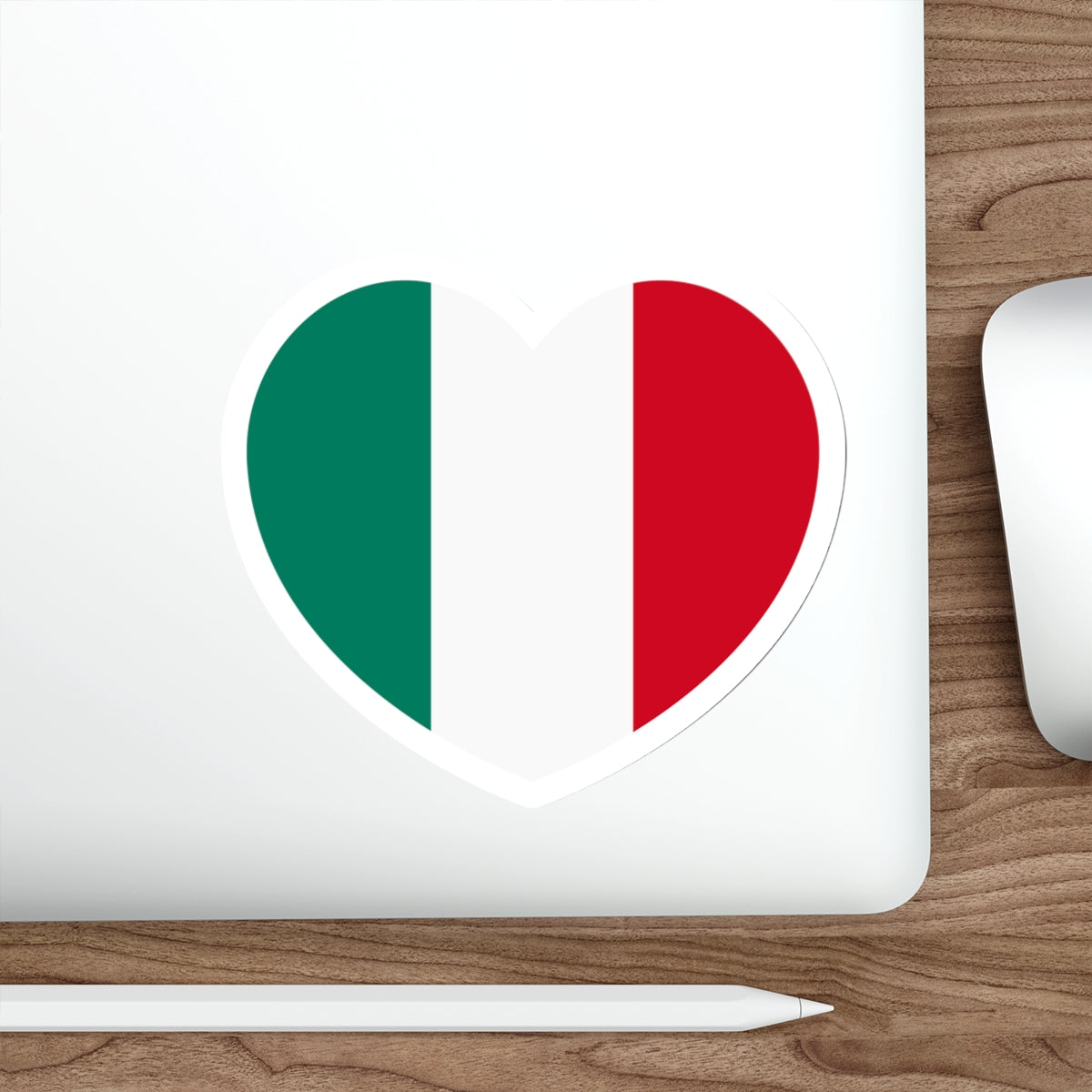 Heart Flag of Italy 1946-2003 - STICKER Vinyl Die-Cut Decal-The Sticker Space