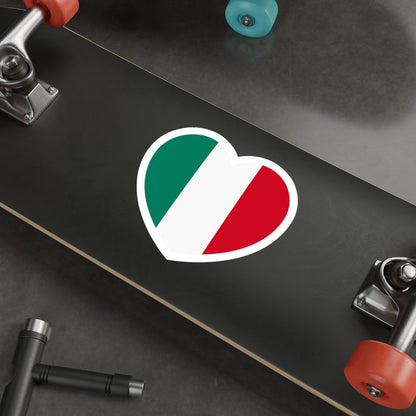 Heart Flag of Italy 1946-2003 - STICKER Vinyl Die-Cut Decal-The Sticker Space