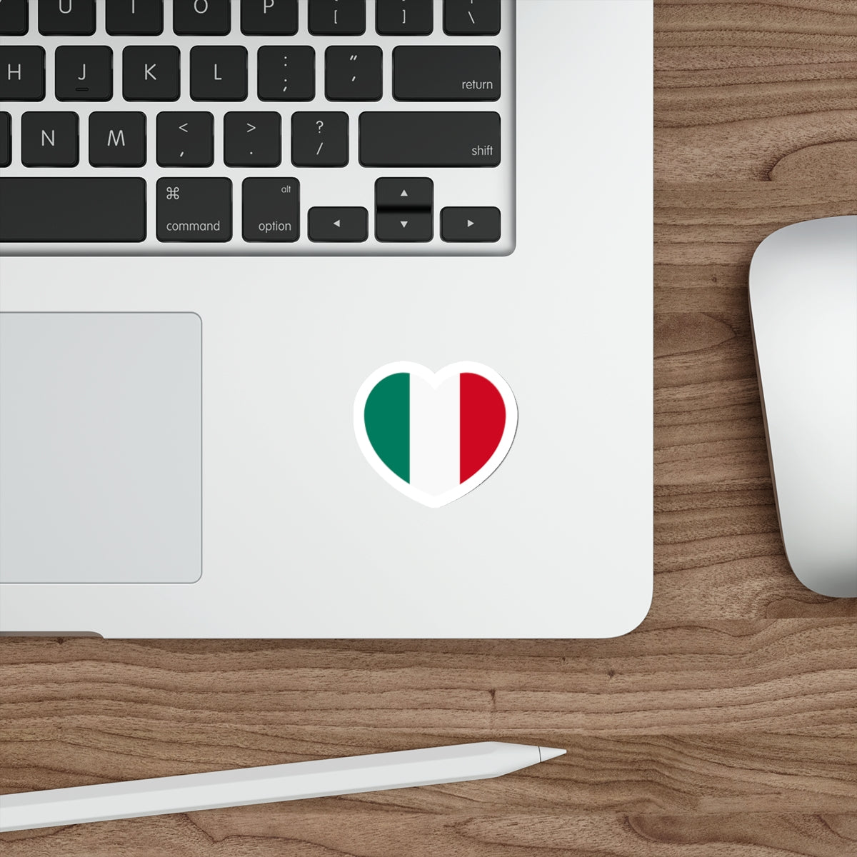 Heart Flag of Italy 1946-2003 - STICKER Vinyl Die-Cut Decal-The Sticker Space