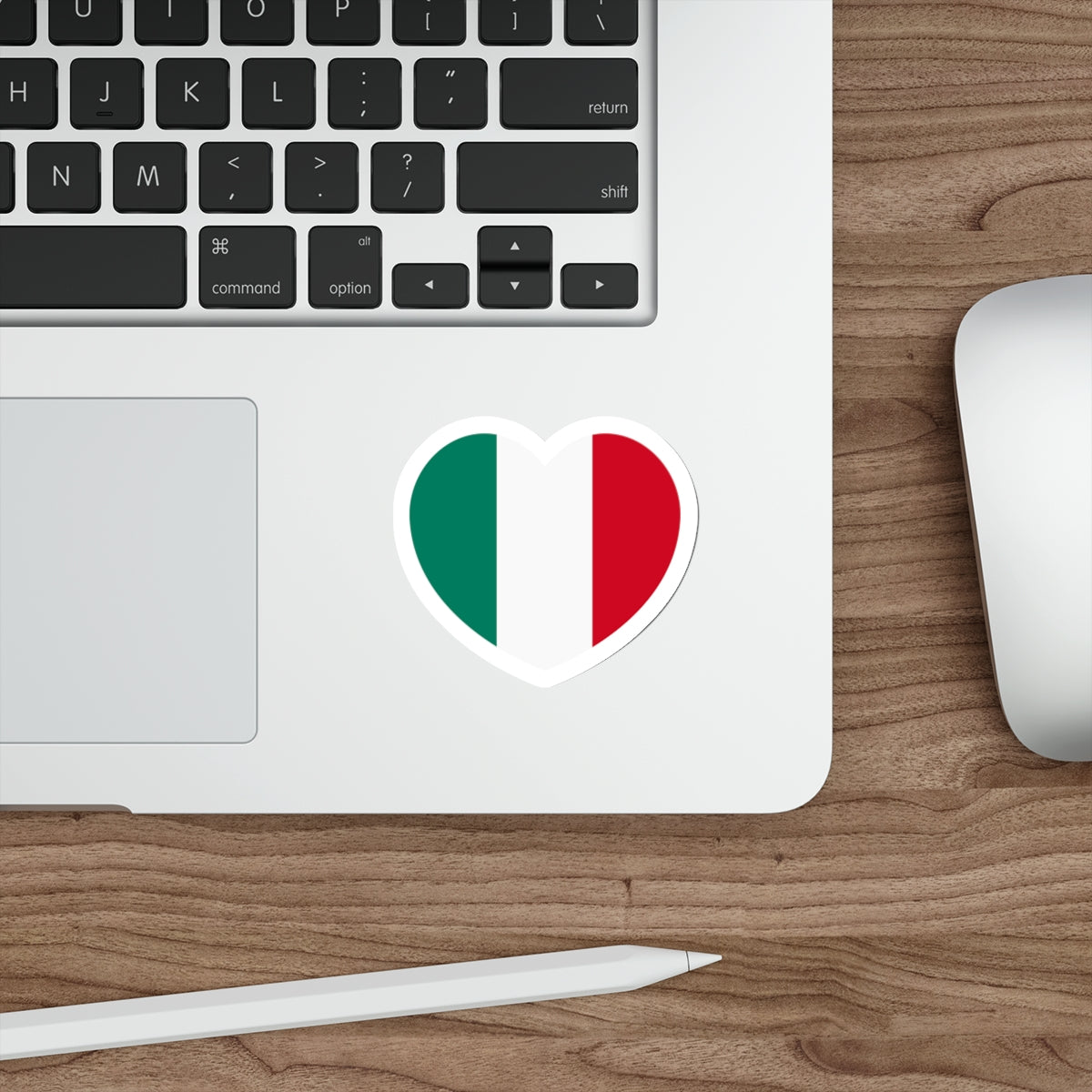 Heart Flag of Italy 1946-2003 - STICKER Vinyl Die-Cut Decal-The Sticker Space