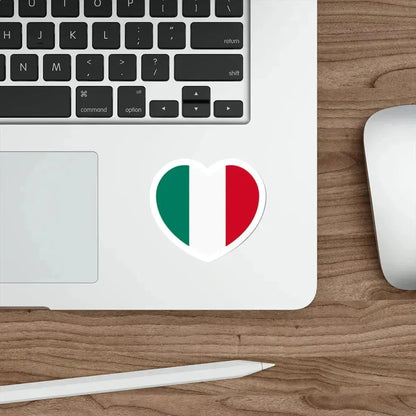 Heart Flag of Italy 1946-2003 - STICKER Vinyl Die-Cut Decal - The Sticker Space