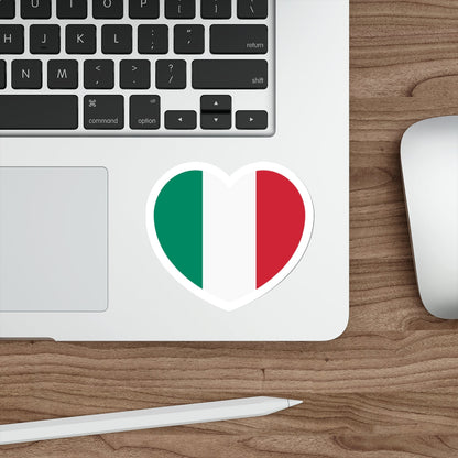 Heart Flag of Italy 2003-2006 - STICKER Vinyl Die-Cut Decal-The Sticker Space