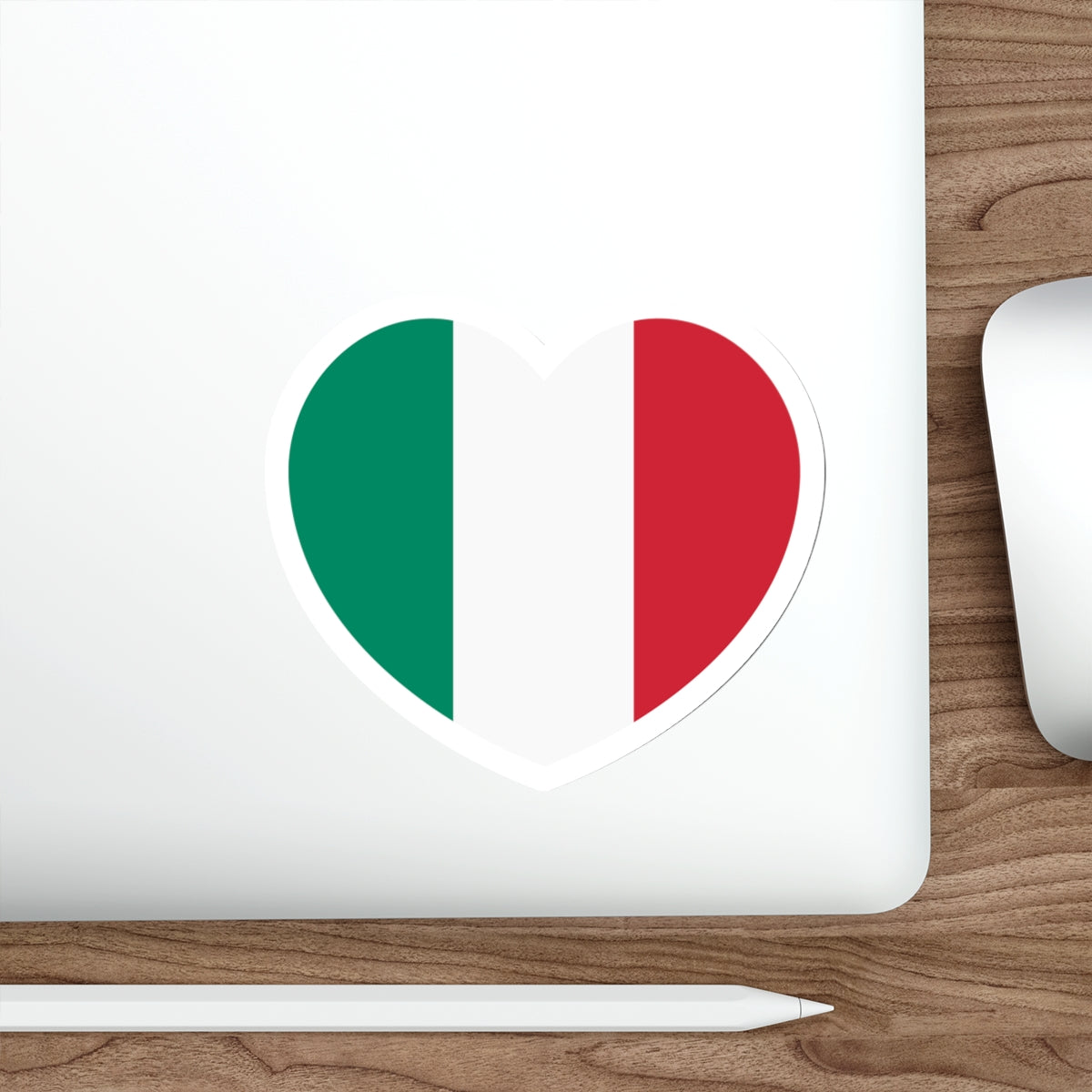 Heart Flag of Italy 2003-2006 - STICKER Vinyl Die-Cut Decal-The Sticker Space