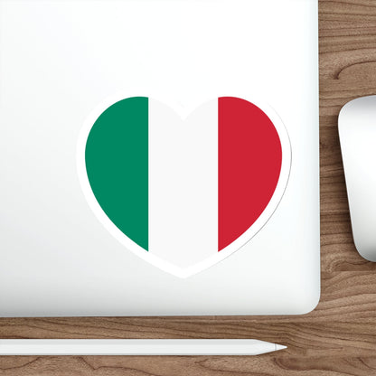 Heart Flag of Italy 2003-2006 - STICKER Vinyl Die-Cut Decal-The Sticker Space