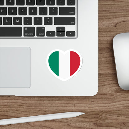 Heart Flag of Italy 2003-2006 - STICKER Vinyl Die-Cut Decal-The Sticker Space