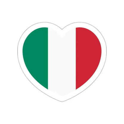 Heart Flag of Italy 2003-2006 - STICKER Vinyl Die-Cut Decal White Die-Cut 2 Inch - The Sticker Space