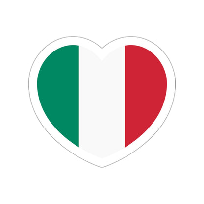 Heart Flag of Italy 2003-2006 - STICKER Vinyl Die-Cut Decal-White-The Sticker Space