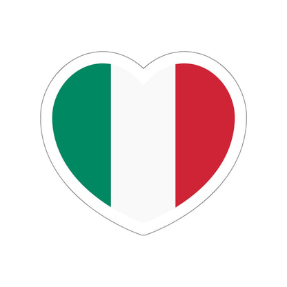 Heart Flag of Italy 2003-2006 - STICKER Vinyl Die-Cut Decal-White-The Sticker Space