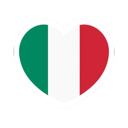 Heart Flag of Italy 2003-2006 - STICKER Vinyl Kiss-Cut Decal 2 Inch White - The Sticker Space