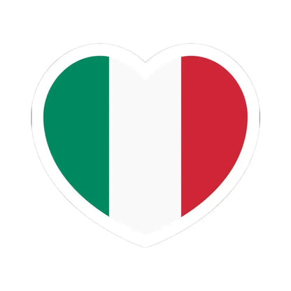 Heart Flag of Italy 2003-2006 - STICKER Vinyl Kiss-Cut Decal 3 Inch White - The Sticker Space