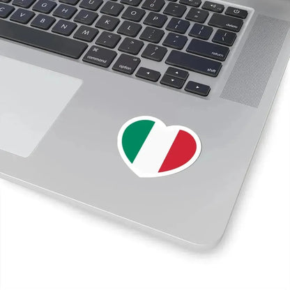 Heart Flag of Italy 2003-2006 - STICKER Vinyl Kiss-Cut Decal - The Sticker Space
