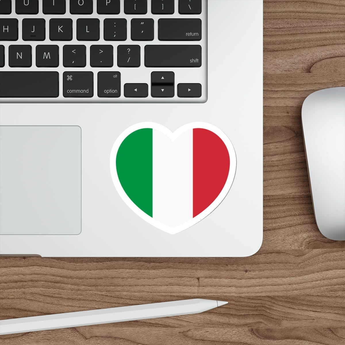 Heart Flag of Italy - STICKER Vinyl Die-Cut Decal-The Sticker Space