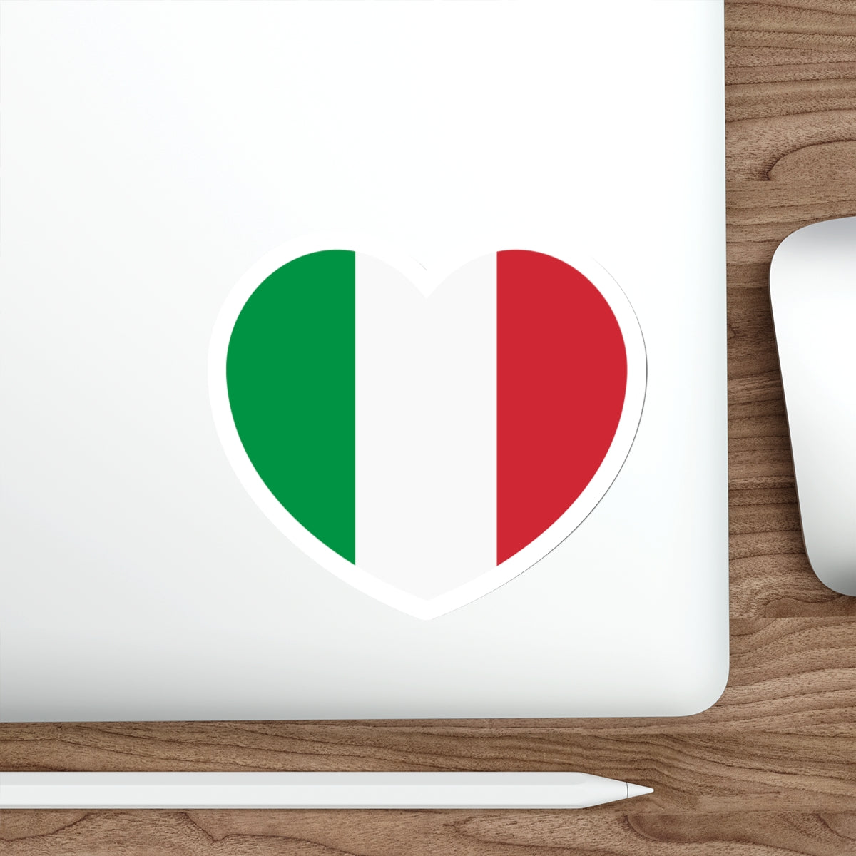 Heart Flag of Italy - STICKER Vinyl Die-Cut Decal-The Sticker Space