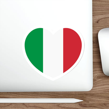 Heart Flag of Italy - STICKER Vinyl Die-Cut Decal-The Sticker Space