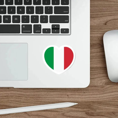 Heart Flag of Italy - STICKER Vinyl Die-Cut Decal - The Sticker Space