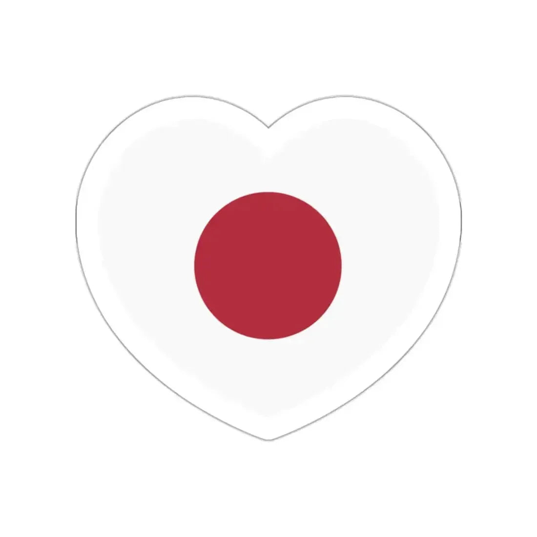 Heart Flag of Japan 1870-1999 - STICKER Vinyl Die-Cut Decal White Die-Cut 2 Inch - The Sticker Space