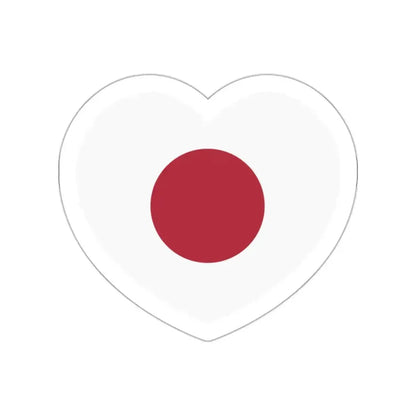 Heart Flag of Japan 1870-1999 - STICKER Vinyl Die-Cut Decal White Die-Cut 2 Inch - The Sticker Space