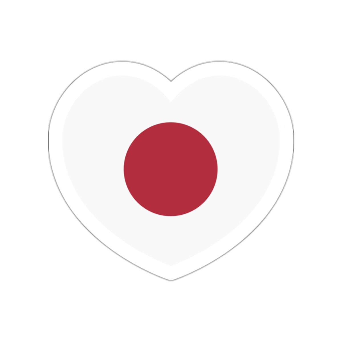 Heart Flag of Japan 1870-1999 - STICKER Vinyl Die-Cut Decal-White-The Sticker Space