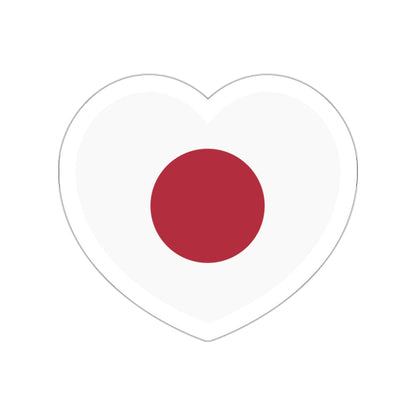 Heart Flag of Japan 1870-1999 - STICKER Vinyl Die-Cut Decal-White-The Sticker Space