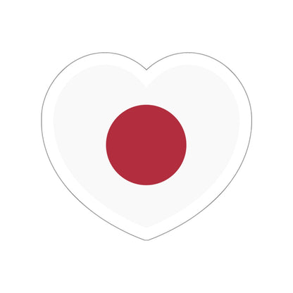 Heart Flag of Japan 1870-1999 - STICKER Vinyl Die-Cut Decal-White-The Sticker Space